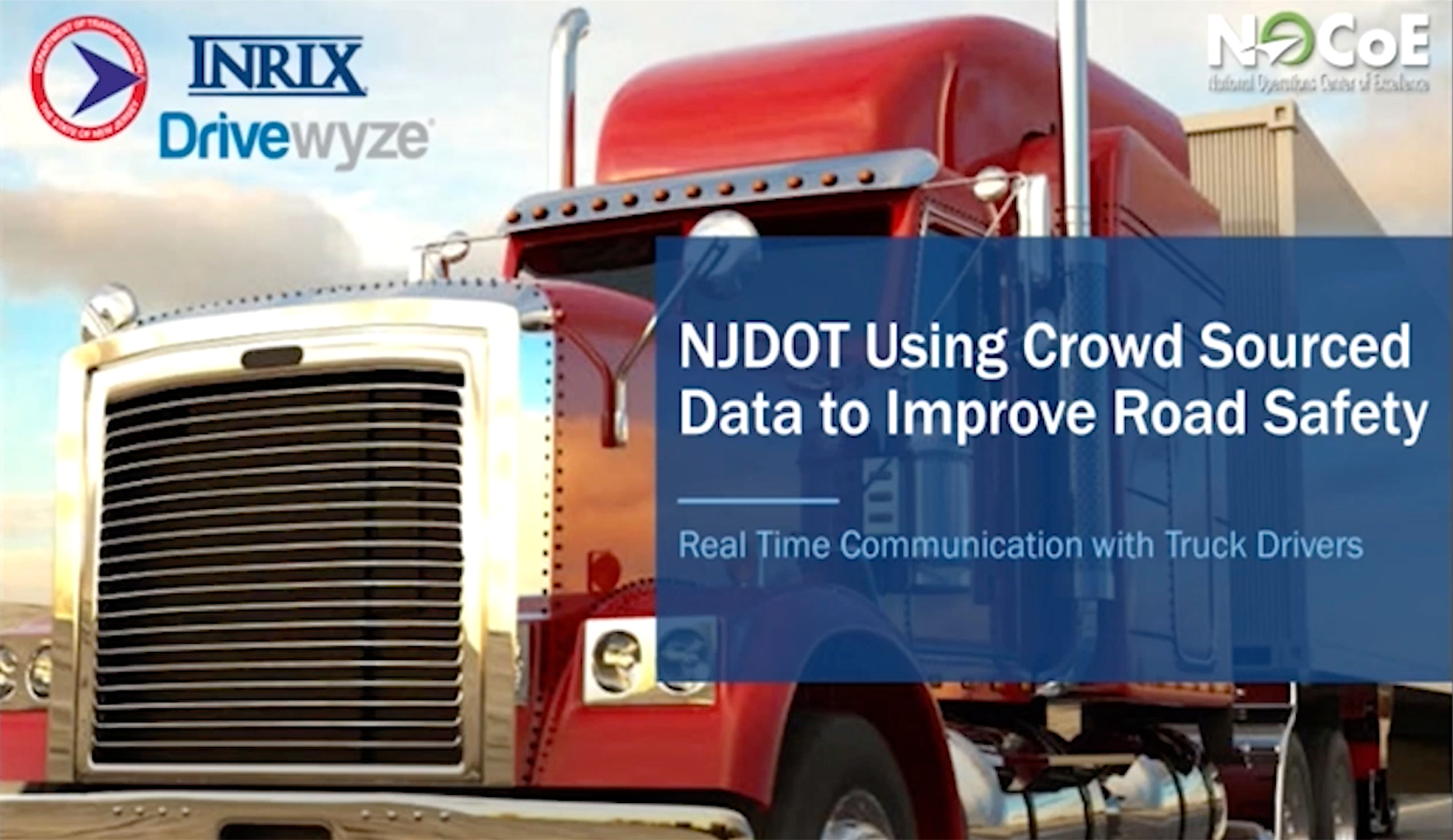 Video thumbnail showing a truck for New Jersey DOT crowdsourcing for commercial vehicles.